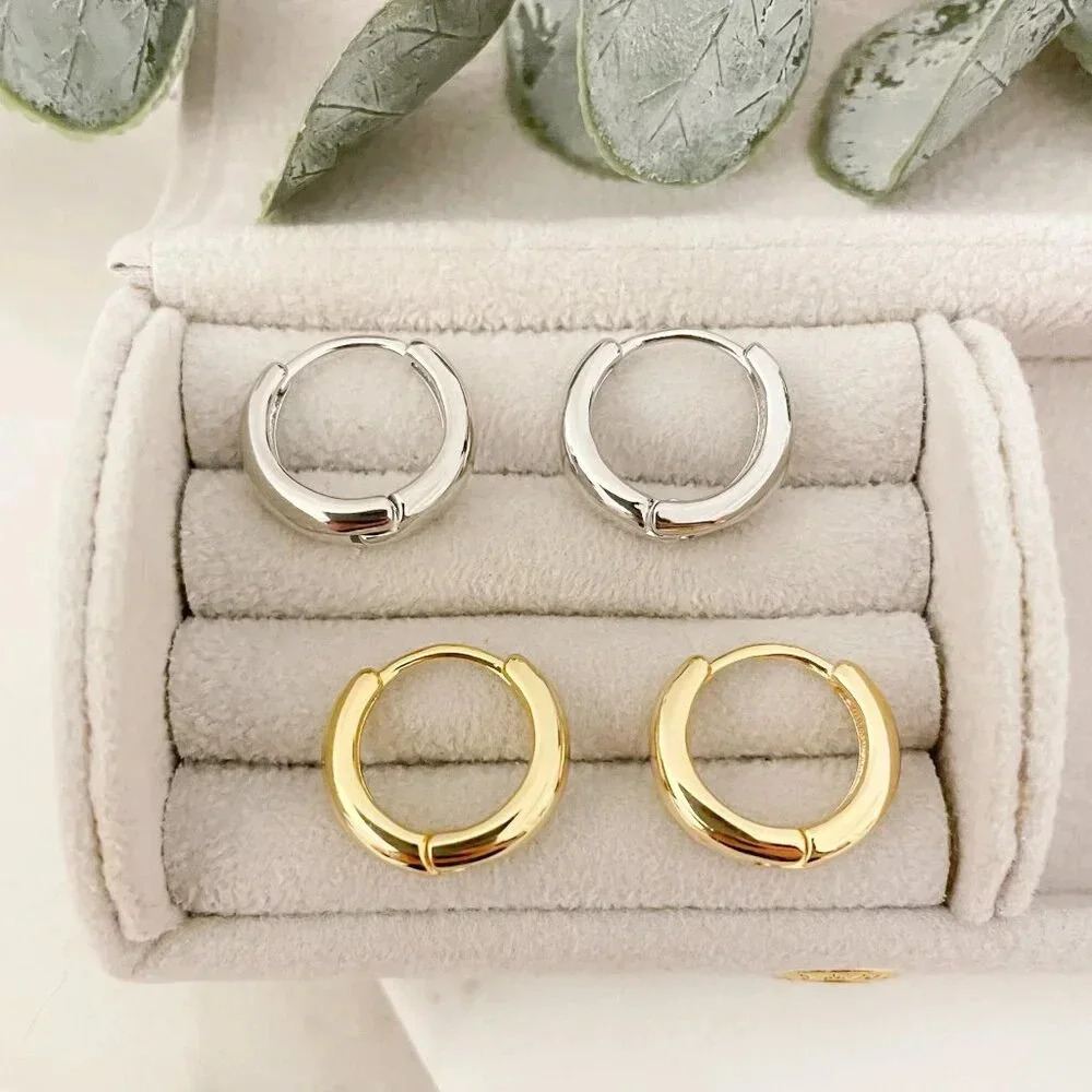 925 Sterling Silver Small Hoop Earrings Small Huggies Minimalist Hoop Earrings